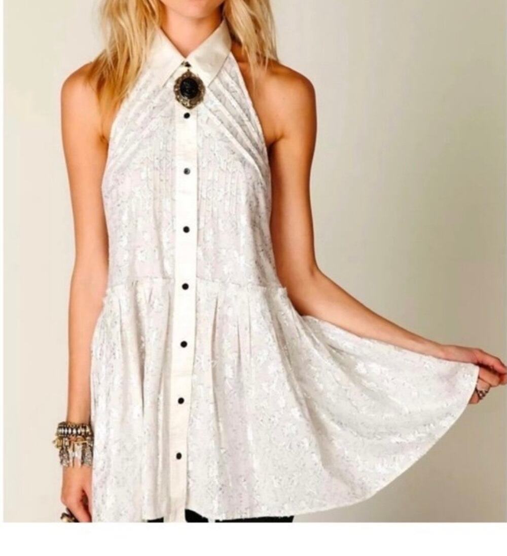 Free People New Romantics Tuxedo Halter, Dress Size M